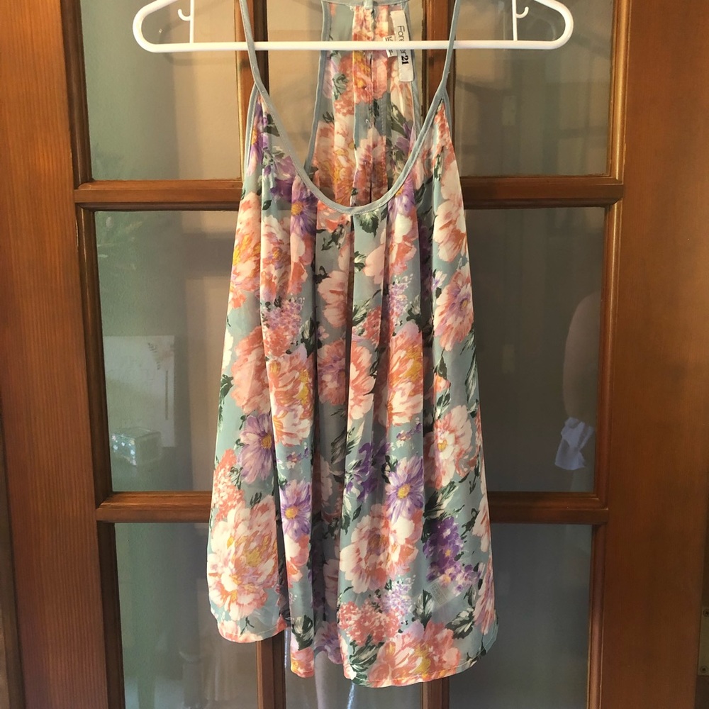 Forever 21 floral tank top Large
